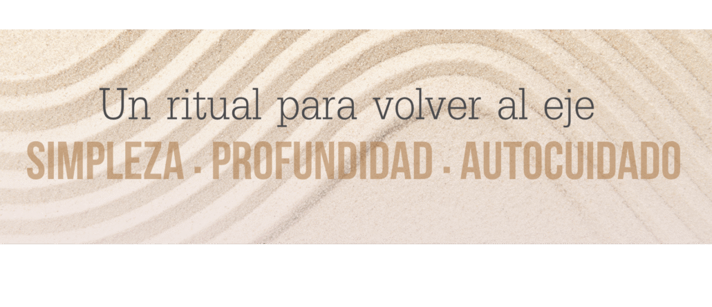 Ilustración minimalista que representa el ritual Craig de balance personal: simpleza, profundidad y autocuidado como pilares para volver al eje.